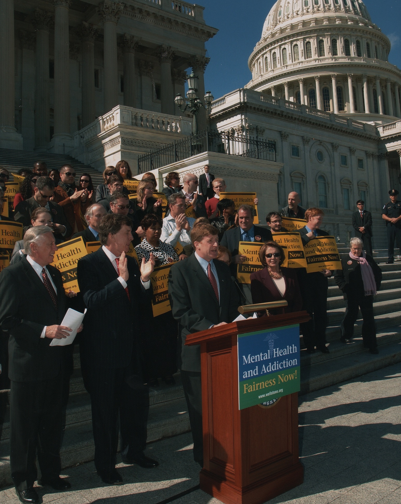 Congressman Patrick J. Kennedy speaking on Capitol Hill.