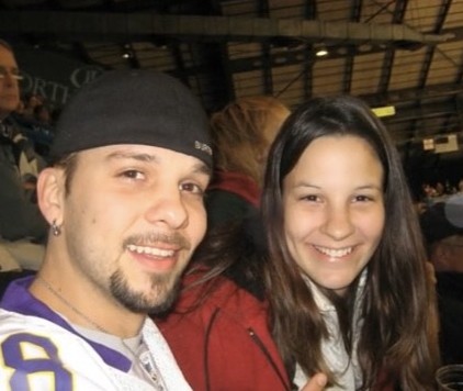 Faith Carlson with her brother, Andrew